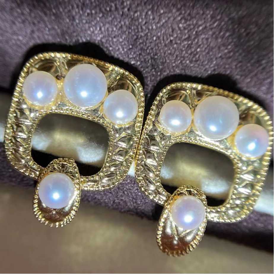 Number AT freshwater earrings Anniversary Birthday Daily(107-156)