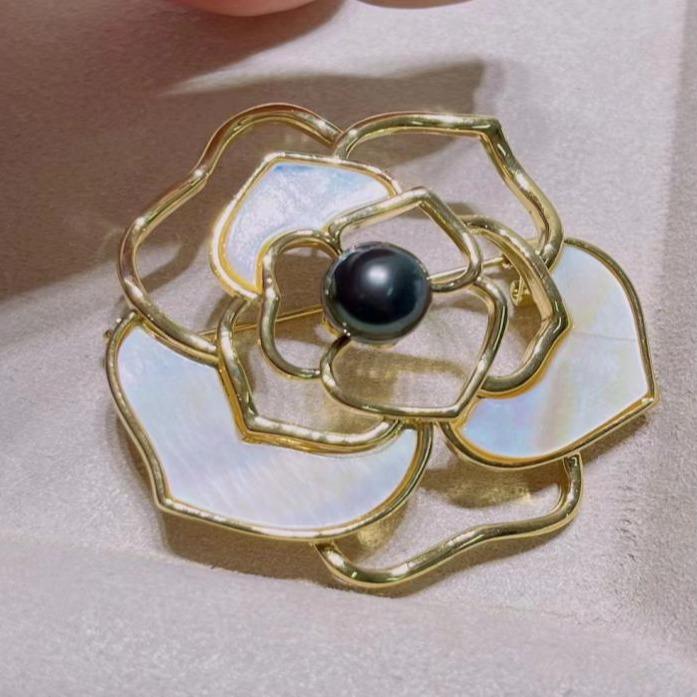 Number AX Pearl brooch Daily anniversary for Christmas（266-313）