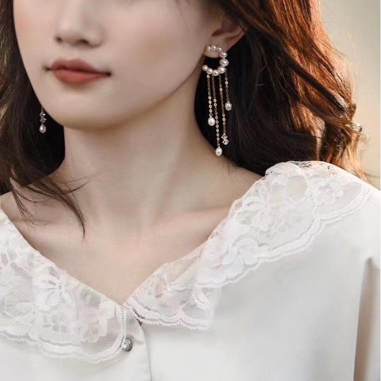 Number AT freshwater earrings Anniversary Birthday Daily(107-156)
