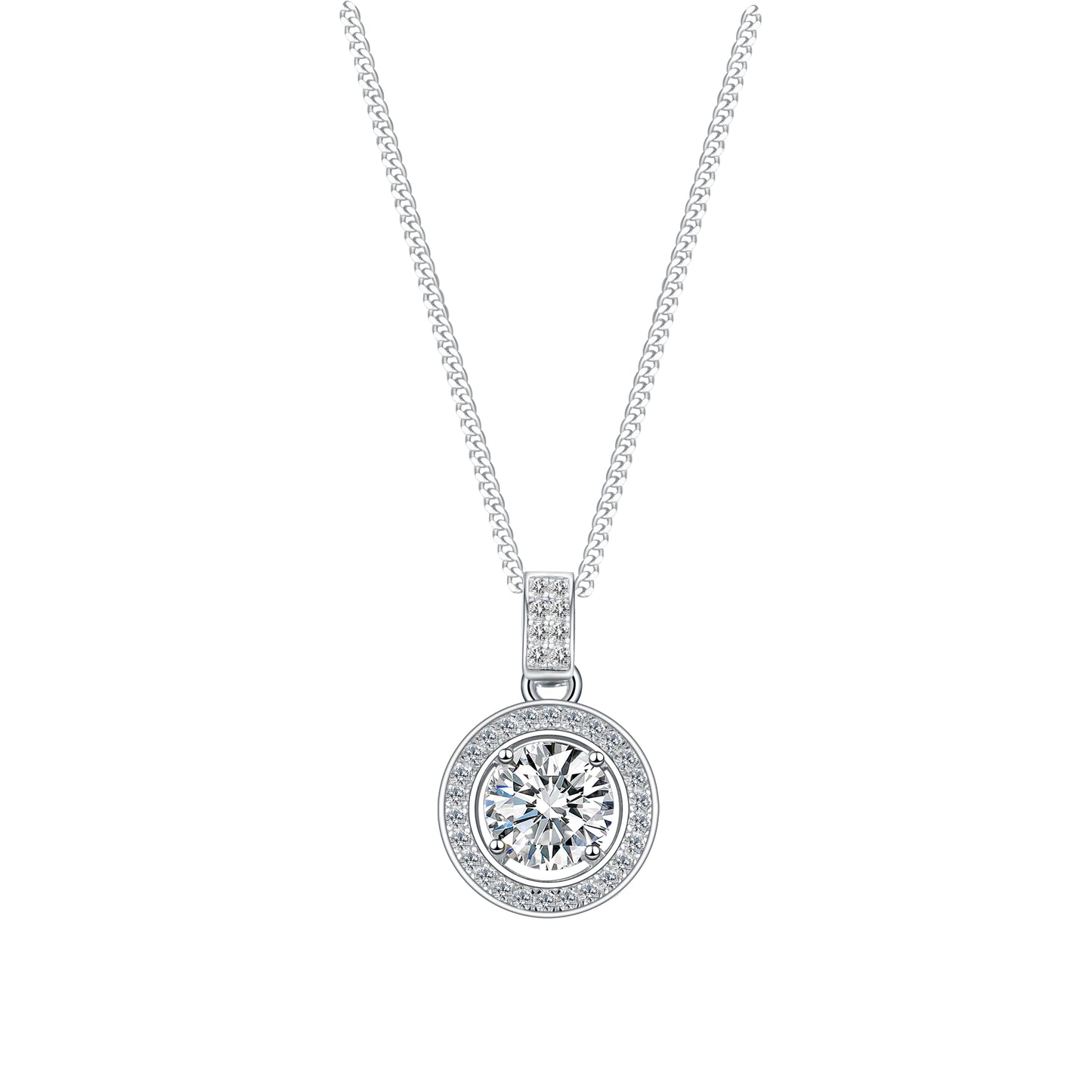 [Timeless]Moissanite 1Carat S925 Necklace Daily