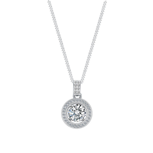 [Timeless]Moissanite 1Carat S925 Necklace Daily