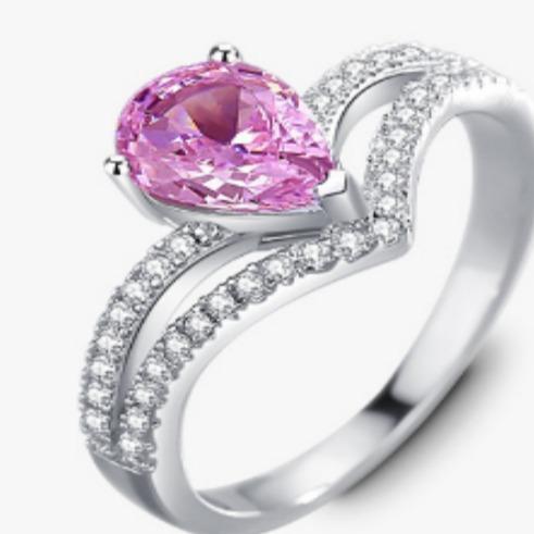 [Timeless]Number BJ Zircon Ring Necklace 925 Sterling Silver Engagement Wedding For Women (01-88)