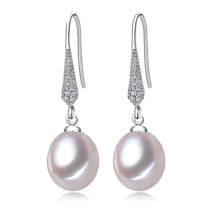 Number U Pearl Earring Elegant freshwater daily