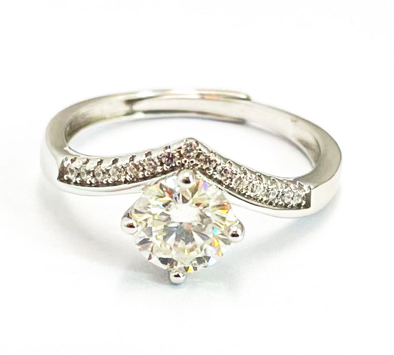 Number CI Moissanite ring Engagement 15usd