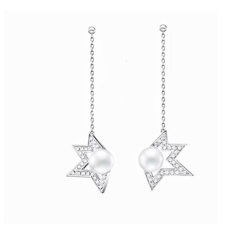 Number U Pearl Earring Elegant freshwater daily