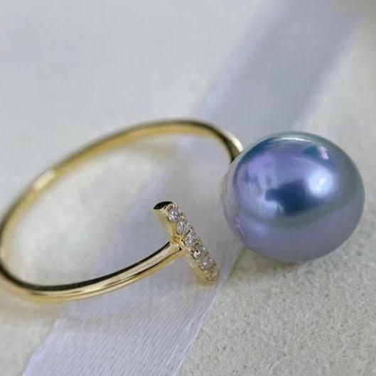 Number AR seawater pearl ring Weeding Birthday Anniversary(30-78)