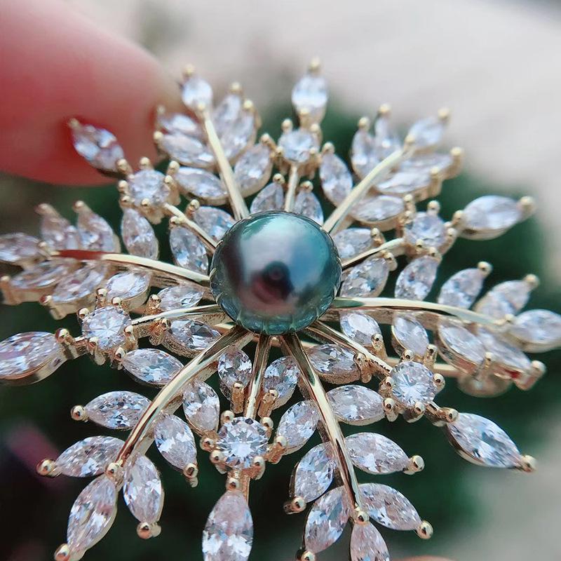 Number AX Pearl brooch Daily anniversary for Christmas（266-313）
