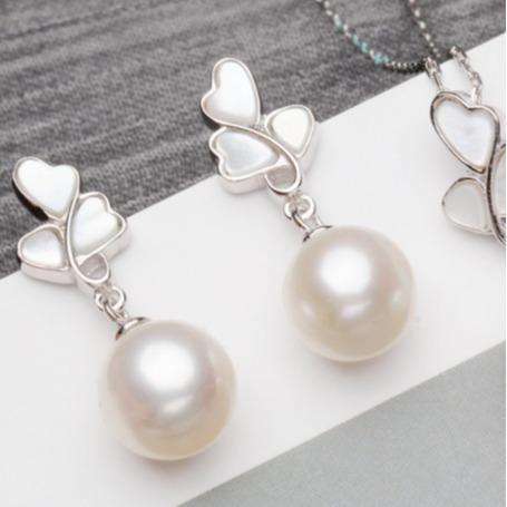 Number U Pearl Earring Elegant freshwater daily