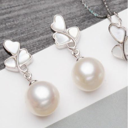 Number U Pearl Earring Elegant freshwater daily
