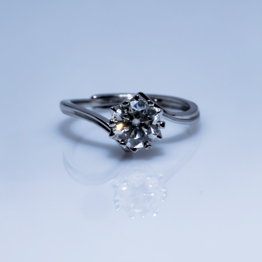 Number CI Moissanite ring Engagement 15usd