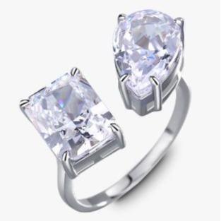 [Timeless]Number BJ Zircon Ring Necklace 925 Sterling Silver Engagement Wedding For Women (01-88)