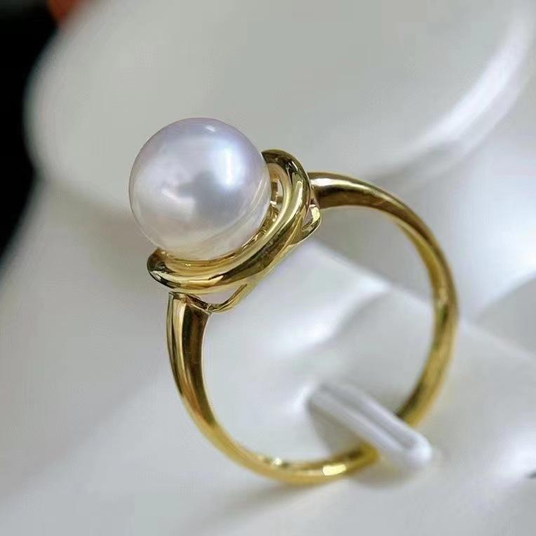 Number AR seawater pearl ring Weeding Birthday Anniversary(30-78)