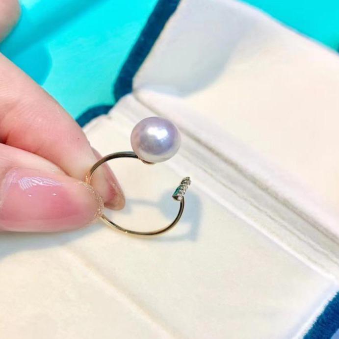 Number AR seawater pearl ring Weeding Birthday Anniversary(30-78)