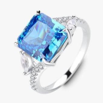 [Timeless]Number BJ Zircon Ring Necklace 925 Sterling Silver Engagement Wedding For Women (01-88)