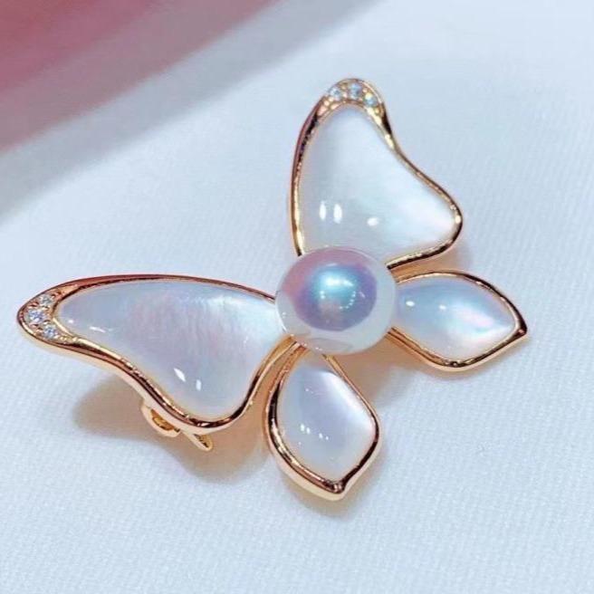 Number AX Pearl brooch Daily anniversary for Christmas（266-313）