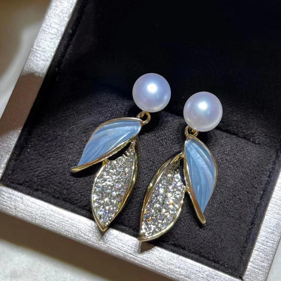 Number AT freshwater earrings Anniversary Birthday Daily(107-156)