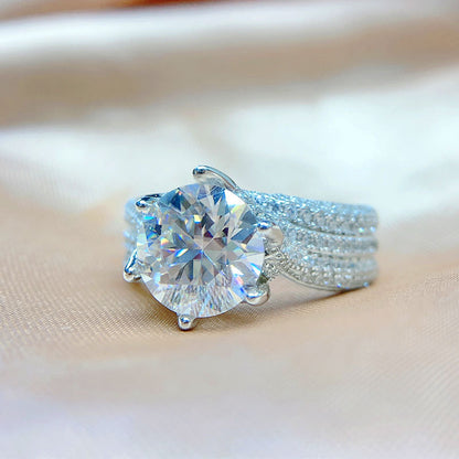 [Timeless]Moissanite/Zircon ring 3/5ct Daily Anniversary Engagement