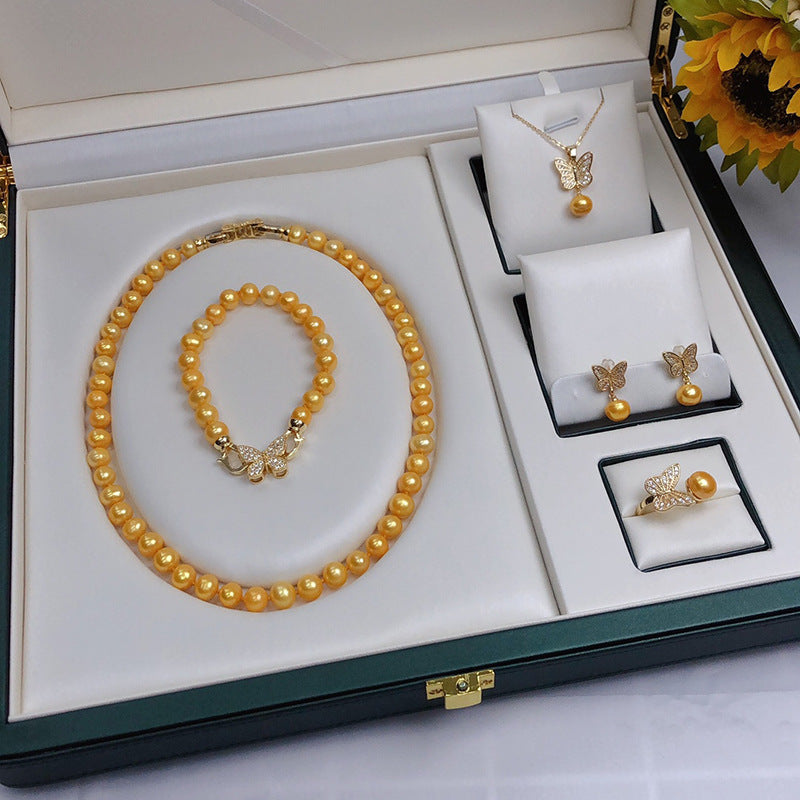 Number BN fresh pearl set Alloy Engagement Daily Birthday Fashion