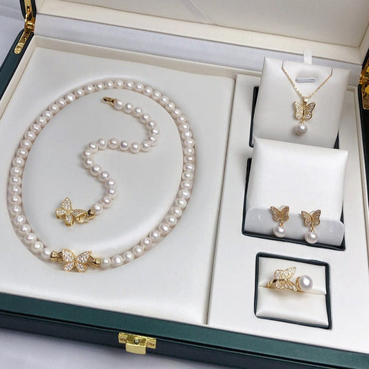 Number BN fresh pearl set Alloy Engagement Daily Birthday Fashion