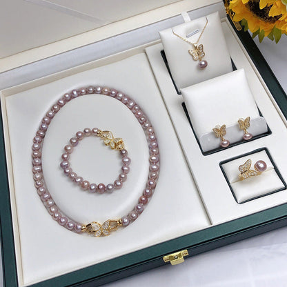 Number BM fresh pearl set 5 color Engagement Daily anniversary