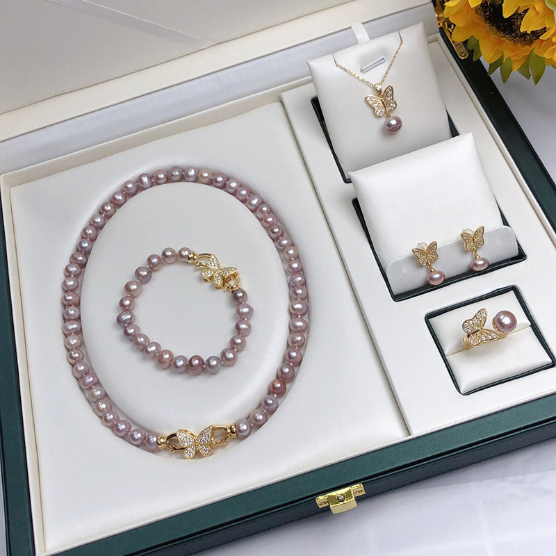 Number BN fresh pearl set Alloy Engagement Daily Birthday Fashion
