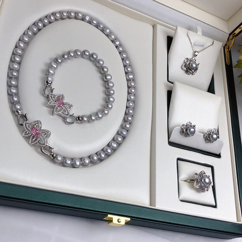 Number BM fresh pearl set 5 color Engagement Daily anniversary
