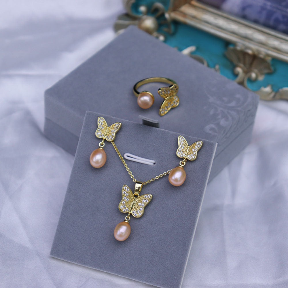 Number BL fresh pearl set Engagement Daily Birthday