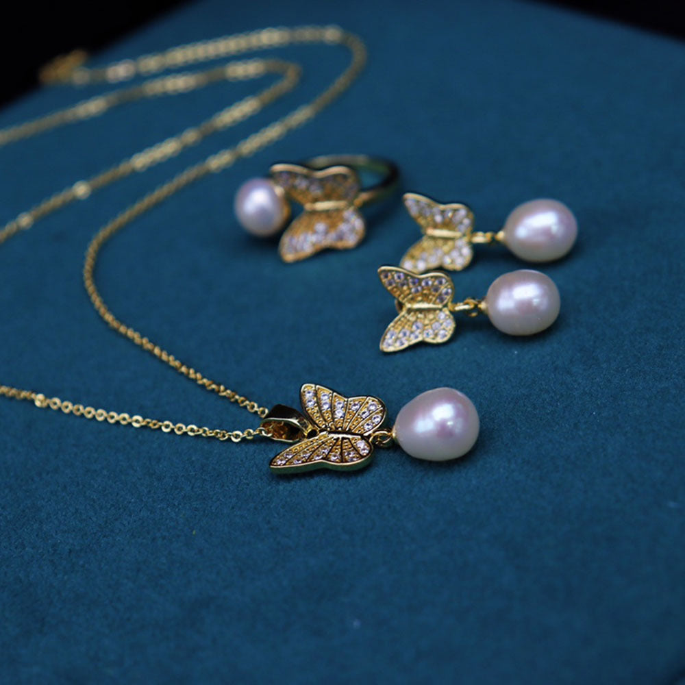 Number BL fresh pearl set Engagement Daily Birthday