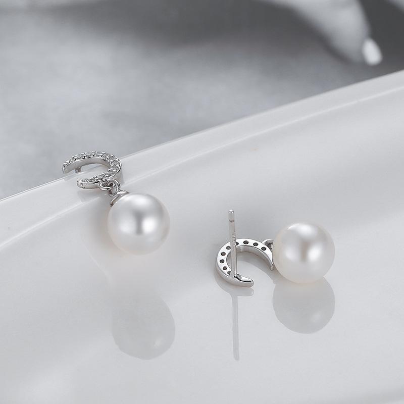 Number U Pearl Earring Elegant freshwater daily