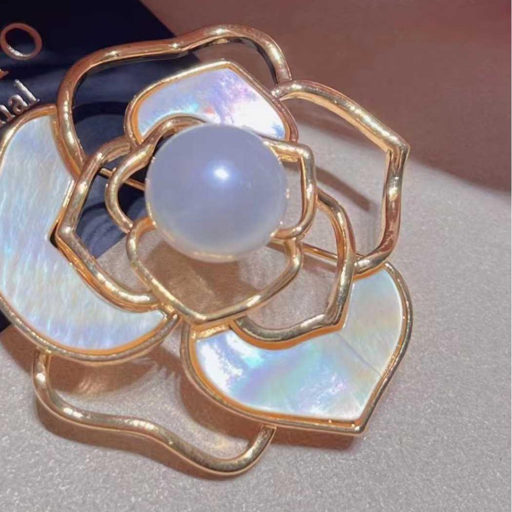 Number AX Pearl brooch Daily anniversary for Christmas（266-313）