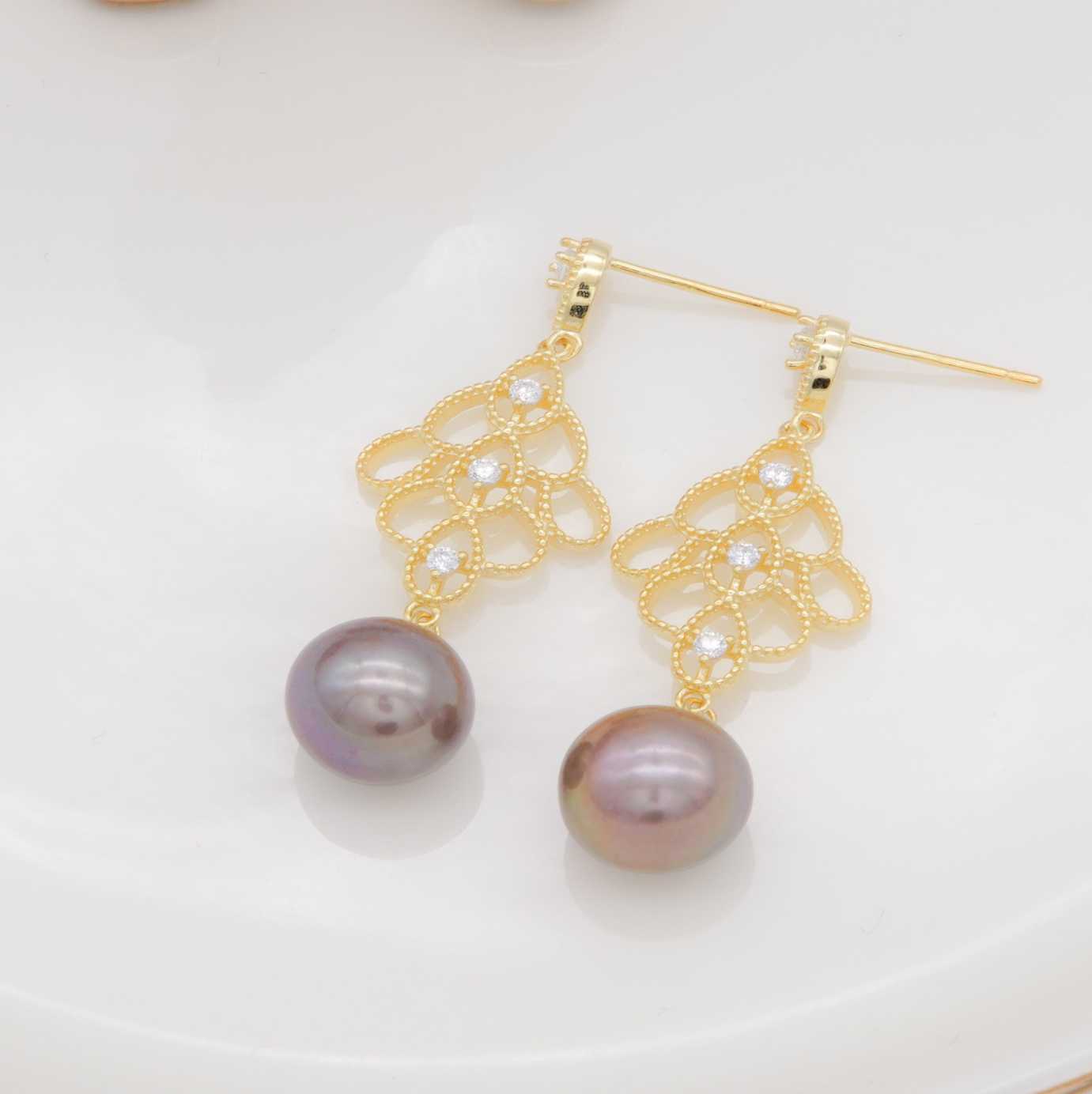 Number BW pearl bracelet earring necklace daily fashion accessory