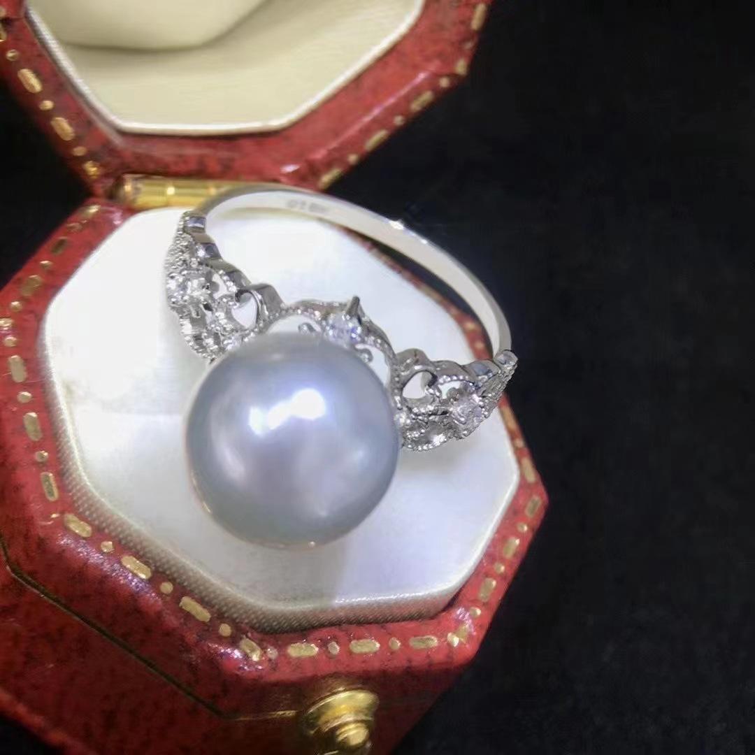 Number AR seawater pearl ring Weeding Birthday Anniversary(30-78)
