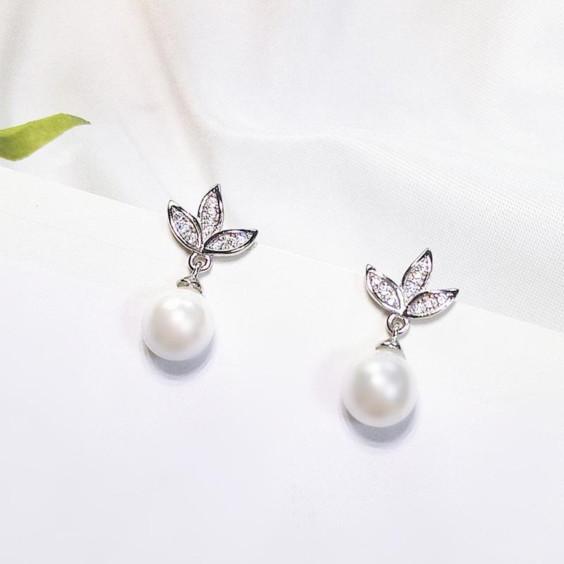 Number U Pearl Earring Elegant freshwater daily