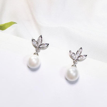 Number U Pearl Earring Elegant freshwater daily