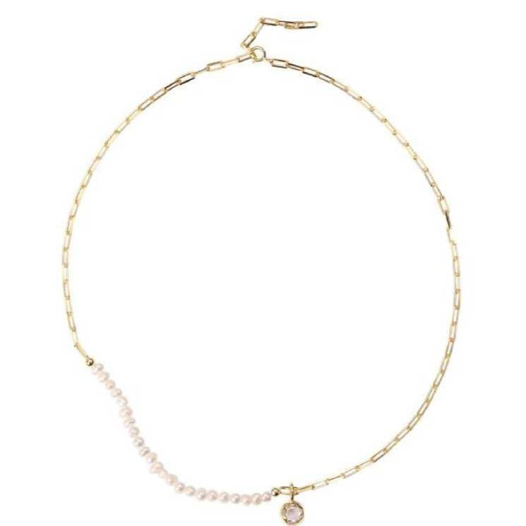 Number BS s925 pearl earring necklace Fashion Daily Birthday
