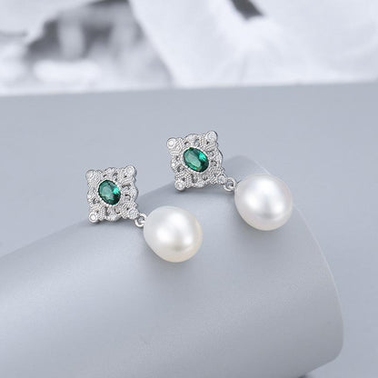 Number U Pearl Earring Elegant freshwater daily