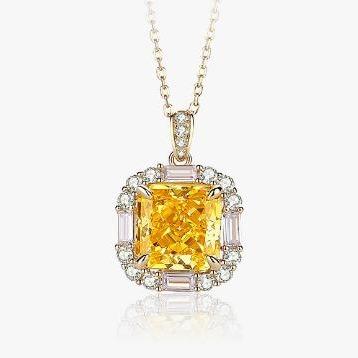 [Timeless]Number BJ Zircon Ring Necklace 925 Sterling Silver Engagement Wedding For Women (01-88)