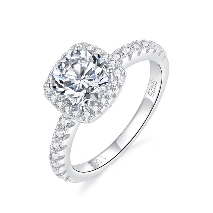 Number CH S925 Moissanite Ring Engagement Wedding Daily (01-97)