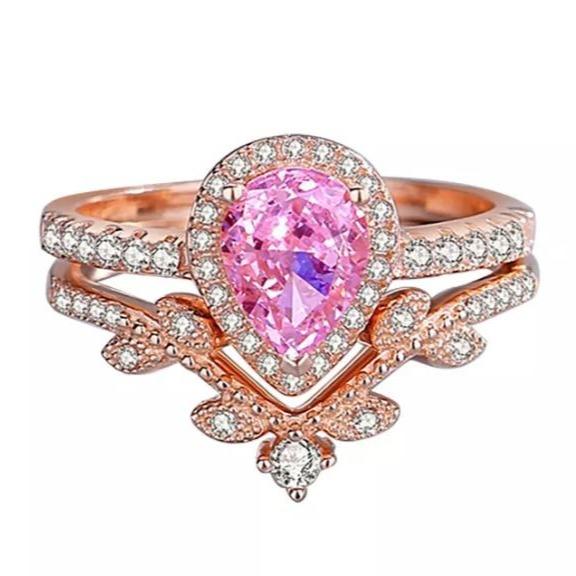 [Timeless]Number BJ Zircon Ring Necklace 925 Sterling Silver Engagement Wedding For Women (01-88)