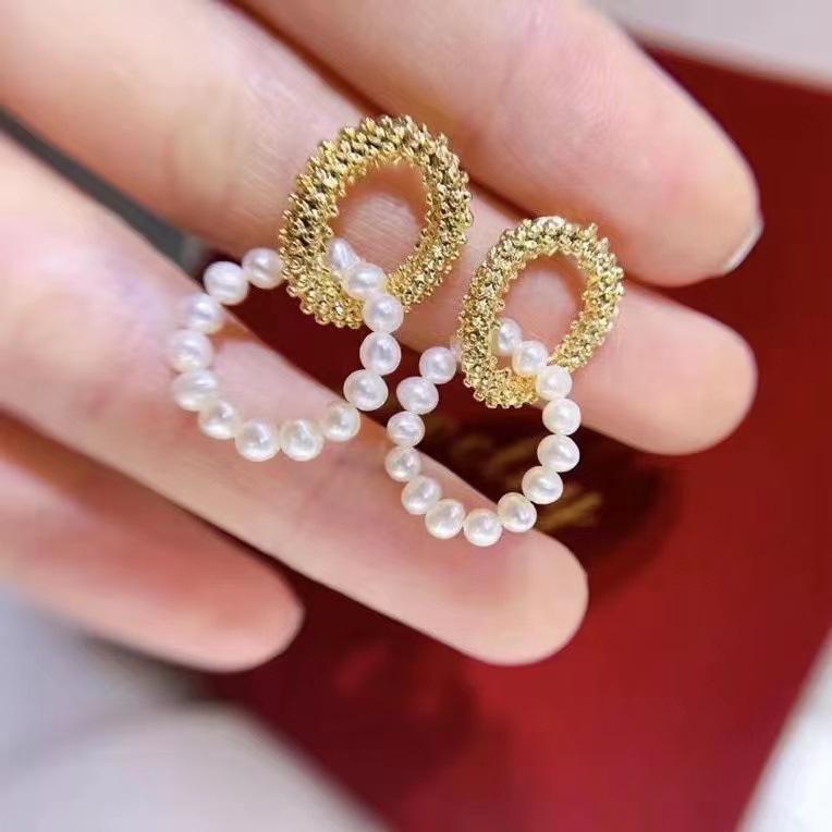 Number AT freshwater earrings Anniversary Birthday Daily(107-156)