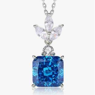[Timeless]Number BJ Zircon Ring Necklace 925 Sterling Silver Engagement Wedding For Women (01-88)