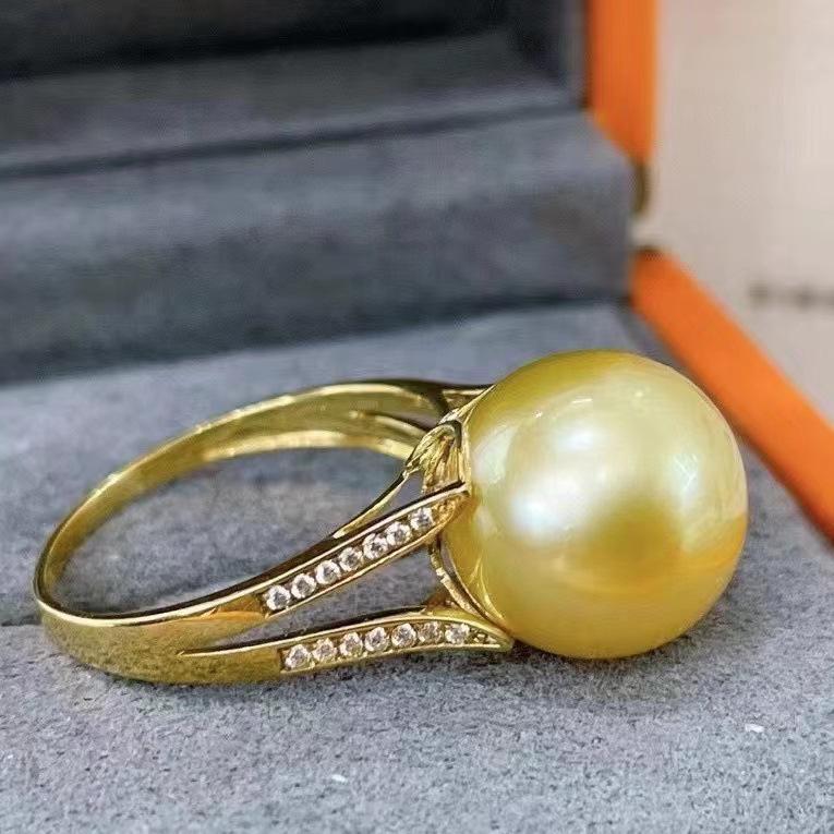 Number AR seawater pearl ring Weeding Birthday Anniversary(30-78)