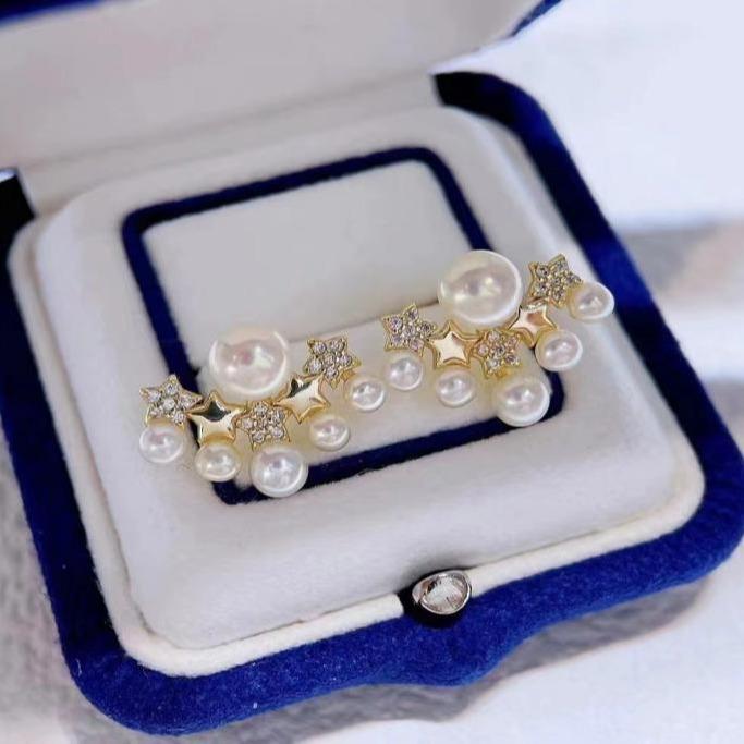 Number AT freshwater earrings Anniversary Birthday Daily(107-156)