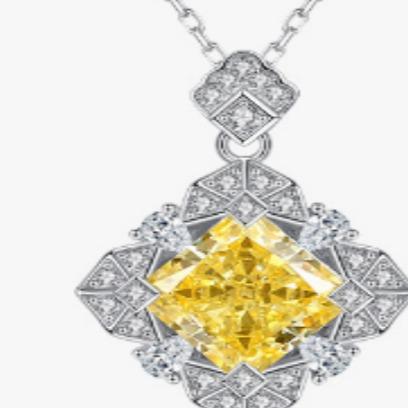 [Timeless]Number BJ Zircon Ring Necklace 925 Sterling Silver Engagement Wedding For Women (01-88)