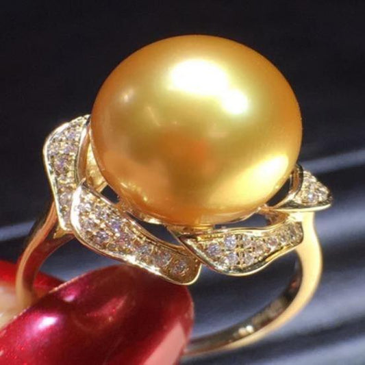 Number AR seawater pearl ring Weeding Birthday Anniversary(30-78)