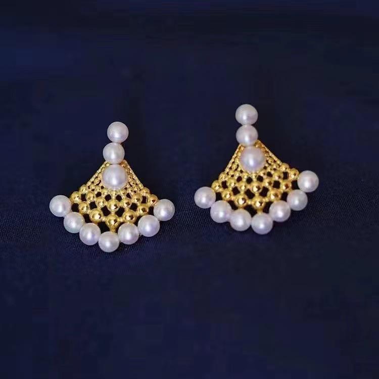 Number AT freshwater earrings Anniversary Birthday Daily(107-156)