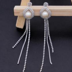 Number U Pearl Earring Elegant freshwater daily