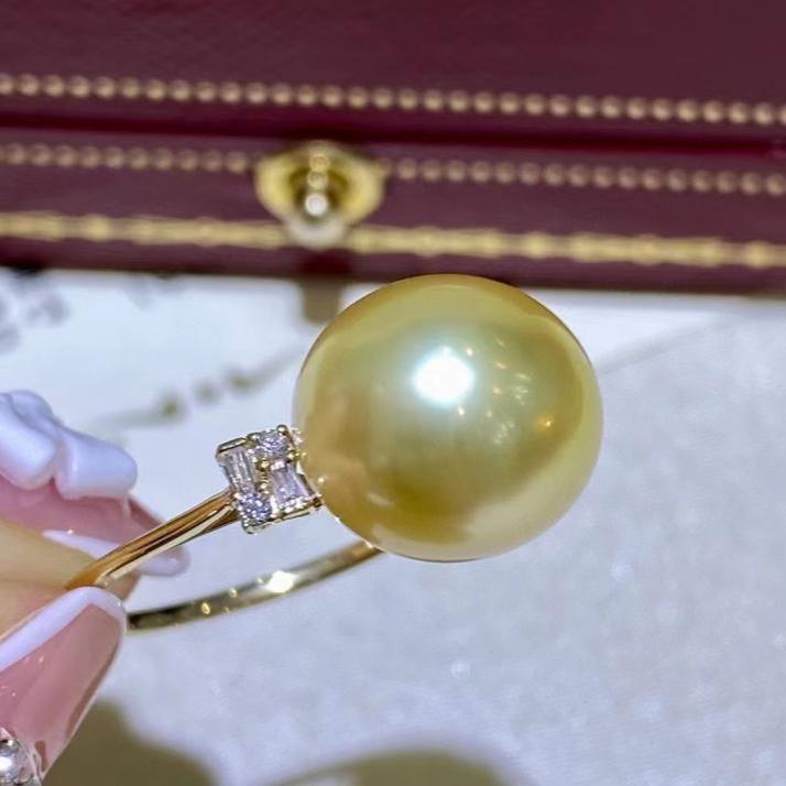 Number AR seawater pearl ring Weeding Birthday Anniversary(30-78)