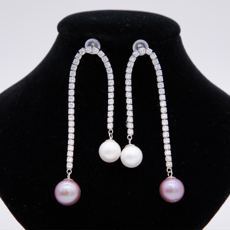 Number U Pearl Earring Elegant freshwater daily