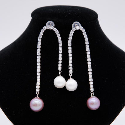 Number U Pearl Earring Elegant freshwater daily